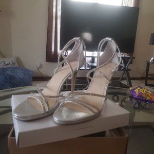 J lo size 12 heels with rhinestone straps